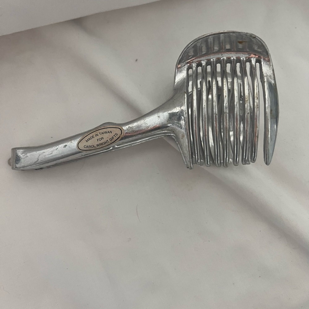 Vintage Tomato Egg Onion Slicer Utensil Holder  stainless steel- Taiwan